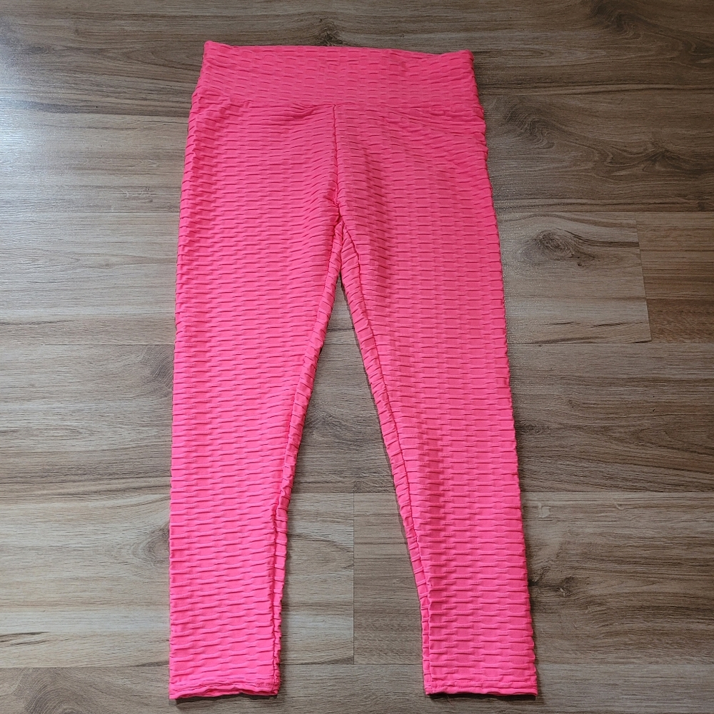 Womens Pink Stretch Leggings